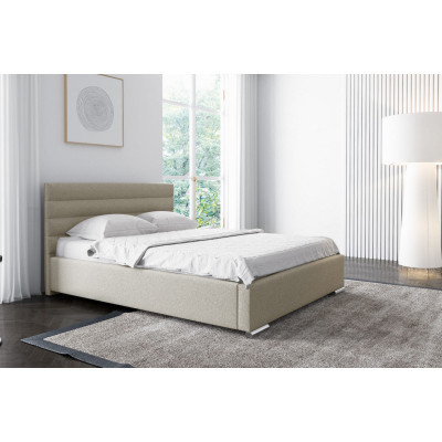 Elegantná čalúnená posteľ Leis  180x200, béžová