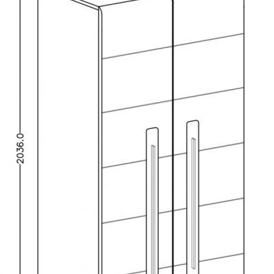 Dvojdverová kombinovaná skriňa IVA - šírka 90 cm, dub Grandson